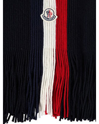 Moncler Tricolor Logo Wool Scarf