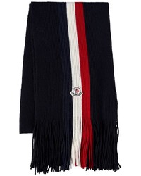 Moncler Tricolor Logo Wool Scarf