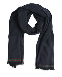 Paul Smith Wool Scarf With Fringed Edges