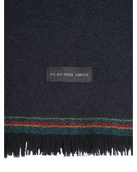 Paul Smith Wool Scarf With Fringed Edges