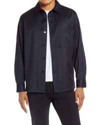 Theory Clyfford Portland Stretch Wool Blend Shirt Jacket