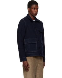 Ps By Paul Smith Navy Cropped Jacket