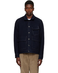Ps By Paul Smith Navy Cropped Jacket