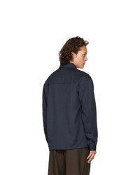Lemaire Navy Wool Overshirt