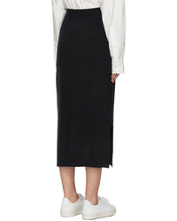 Enfold Navy Wool Skirt