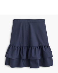 J.Crew Petitewool Flannel Ruffle Skirt