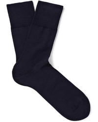 Navy Wool Socks