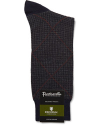 Pantherella Bedford Puppytooth Escorial Wool Blend Socks