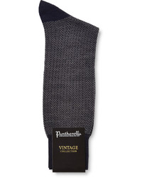 Pantherella Finsbury Herringbone Merino Wool Blend Socks