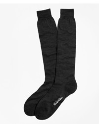 Brooks Brothers Merino Wool Mini Dot Over The Calf Socks