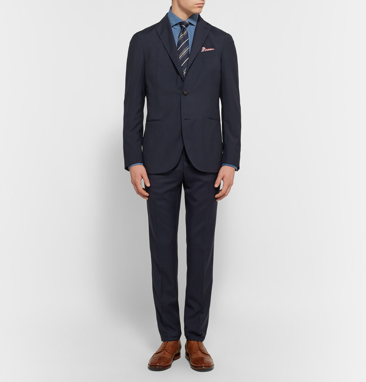 Boglioli Blue Dover Slim Fit Virgin Wool Suit, $415 | MR PORTER