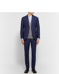 Hackett Blue Mayfair Slim Fit Wool Suit