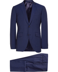 Hackett Blue Mayfair Slim Fit Wool Suit