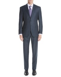 Canali Classic Fit Stripe Wool Suit