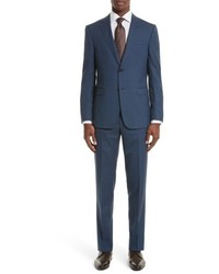 Z Zegna Drop 7 Trim Fit Solid Wool Silk Suit