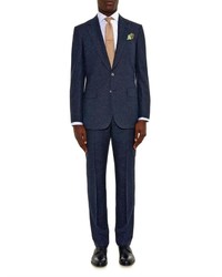 Gieves Hawkes Donegal Wool And Silk Blend Suit