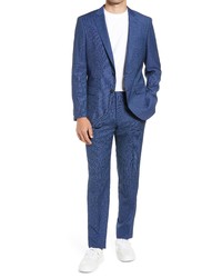 BOSS Hugegenius Classic Fit Solid Wool Suit