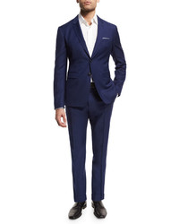 Burberry London Stirling Two Piece Wool Suit Bright Navy