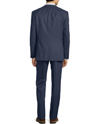 Michael Kors Michl Kors Modern Fit Grid Wool Two Piece Suit Blue