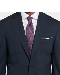 Canali Midnight Blue Slim Fit Wool Blend Travel Suit