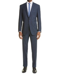 Canali Milano Classic Fit Textured Wool Suit