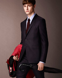 Burberry Modern Fit Wool Suit Navy