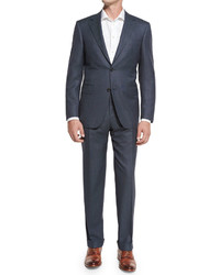 Canali Nailhead Super 130s Wool Two Piece Suit Gray