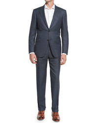 Canali Nailhead Super 130s Wool Two Piece Suit Gray