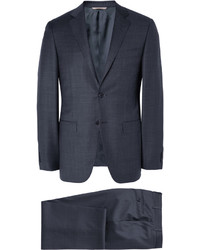 Canali Navy Milano Slim Fit Wool Suit
