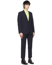 Dries Van Noten Navy Polyester Twill Suit