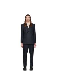 Burberry Navy Wool Cashmere Double Breasted Suit