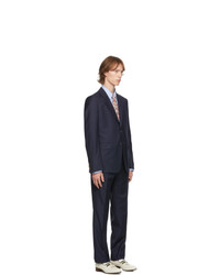 Gucci Navy Wool Straight Fit Suit