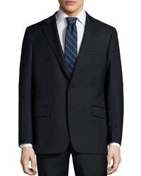 Hickey Freeman Slim Fit Classic Wool Two Piece Suit Navy