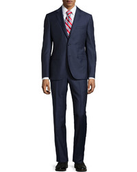 Neiman Marcus Slim Fit Solid Two Piece Suit Medium Navy