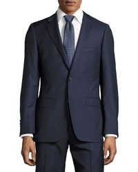 DKNY Slim Fit Solid Wool Two Piece Suit Navy