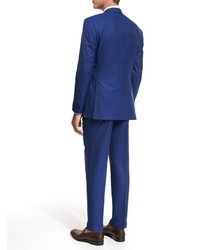 Brioni Solid Super 160s Wool Two Piece Suit High Blue