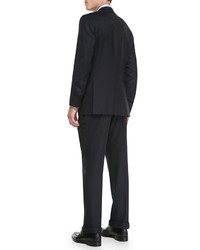 Kiton Solid Two Piece Suit Navy