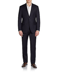 Saks Fifth Avenue RED Trim Fit Solid Wool Suit