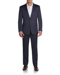 Tommy Hilfiger Trim Fit Tic Weave Worsted Wool Suit