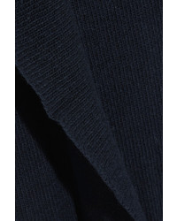Prada Draped Wool And Cashmere Blend Sweater Midnight Blue