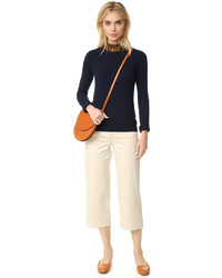 Tory Burch Flore Leather Collar Sweater