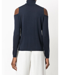 P.A.R.O.S.H. High Neck Cold Shoulder Sweater