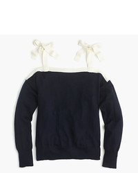 J.Crew Merino Wool Cold Shoulder Sweater