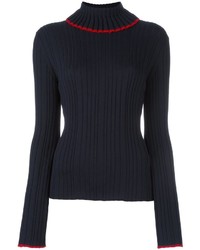 MSGM Flared Longsleeved Ribbed Pullover