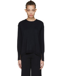 Cédric Charlier Navy Oversized Pullover