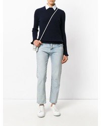 MiH Jeans Ribbed Frill Sleeve Sweater