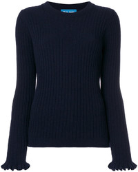 MiH Jeans Ribbed Frill Sleeve Sweater