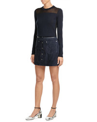 Rag & Bone Wool Pullover With Sheer Inserts