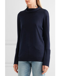 Allude Wool Sweater Navy