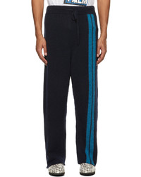 Palm Angels Navy Brushed Lounge Pants